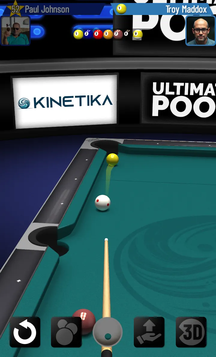 Ultimate Pool Mobile arena gameplay screenshot