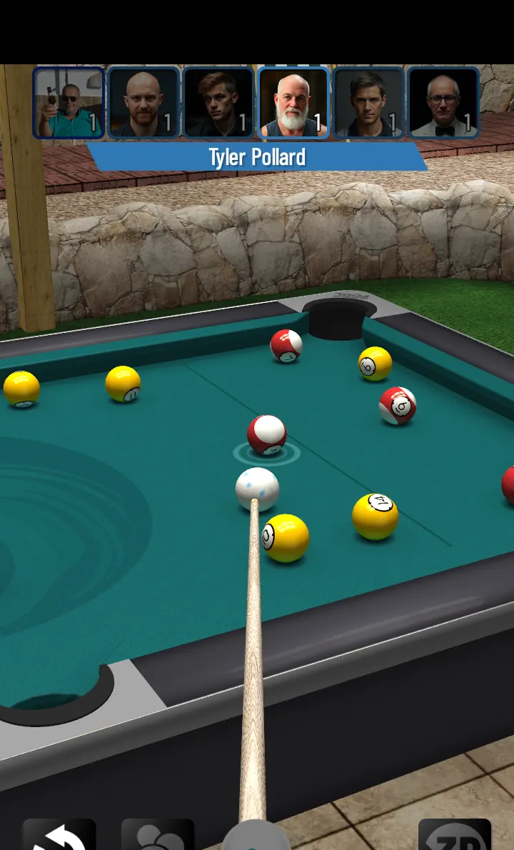 Ultimate Pool Mobile collision gameplay screenshot
